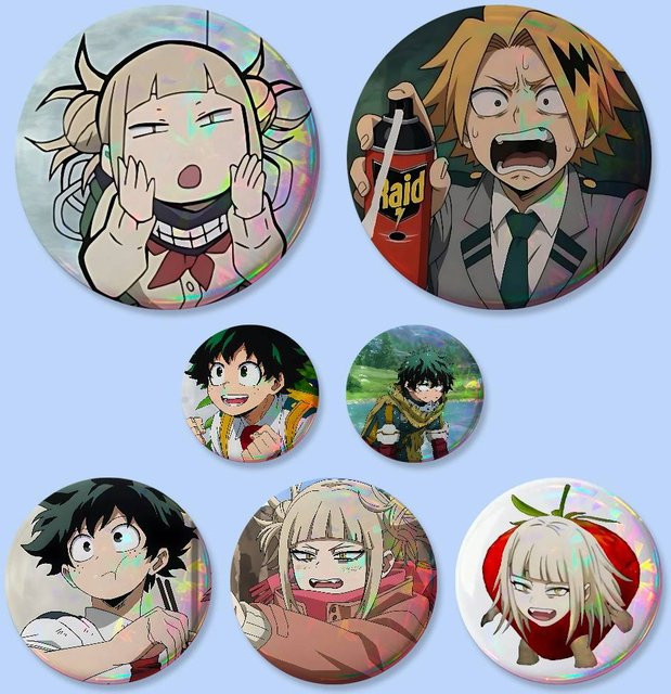 My Hero Academia Runde Anime Anstecknadel Brosche aus Metall in Multicolour - Bild 1