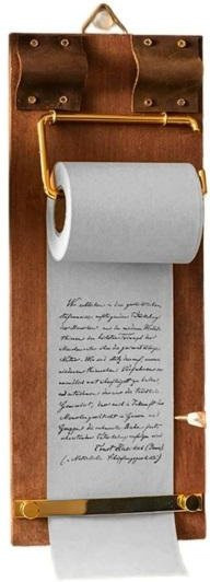 Chuqxing Vintage Scroll Block mit Holzrolle und Abreiß-Memo-Papier-Spender in Grau - Bild 1