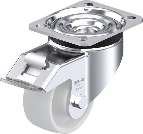 Blickle Lenkrolle LK-PO 82R-FI mit Feststeller in Silber und Weiß, Rad-Durchmesser: 80 mm, Tragfähigkeit: 230 kg - Bild 1