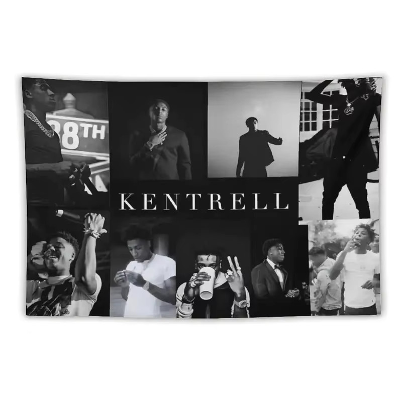 VIKAMA Wandteppich Kentrell YoungBoy NBA Hip-Hop-Sänger Wanddekoration aus Textil, Farbe: Schwarz, B/H: 40 x 60 cm - Bild 5