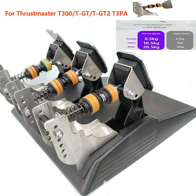 Thrustmaster Pedaldämpfer Mod für T300, T-GT und T-GT2 in Silber zur Verbesserung von Gas, Kupplung und Bremse - Bild 1
