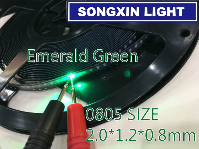 100 Stück XIASONGXIN SMD LED-Dioden 0805 in Smaragdgrün (520–530 nm), 3,0–3,4 V - Bild 3