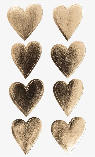Rico Design Paper Poetry Sticker Herzen in Gold, 4 Blatt - Bild 1