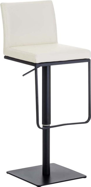 TPFLiving Barhocker Panda mit schwarzem Gestell und Kunstleder in Creme und Beige, 360 Grad drehbar - Bild 1