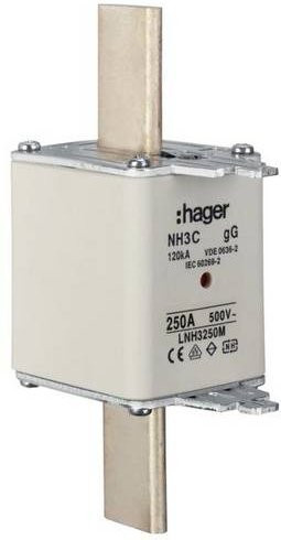 Hager NH-Sicherung LNH3250M 250A Silber 3er-Set - Bild 1