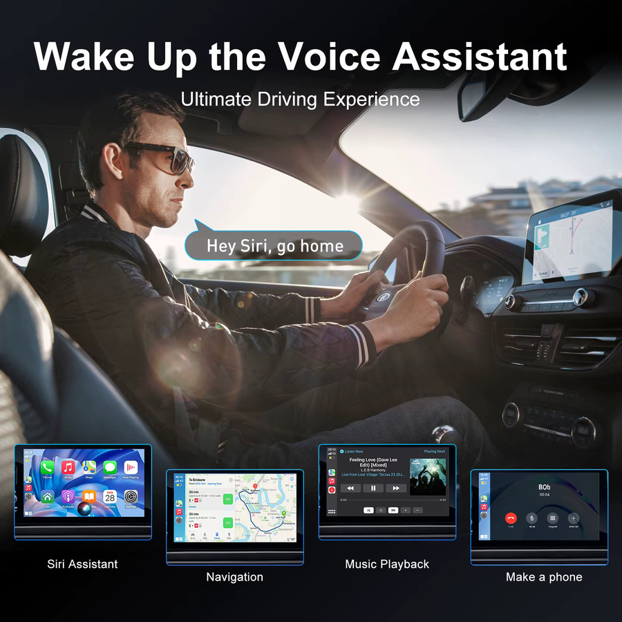 ESSGOO 2-in-1 Kabelloser CarPlay und Android Auto Adapter in Schwarz mit USB-C Anschluss - Bild 3
