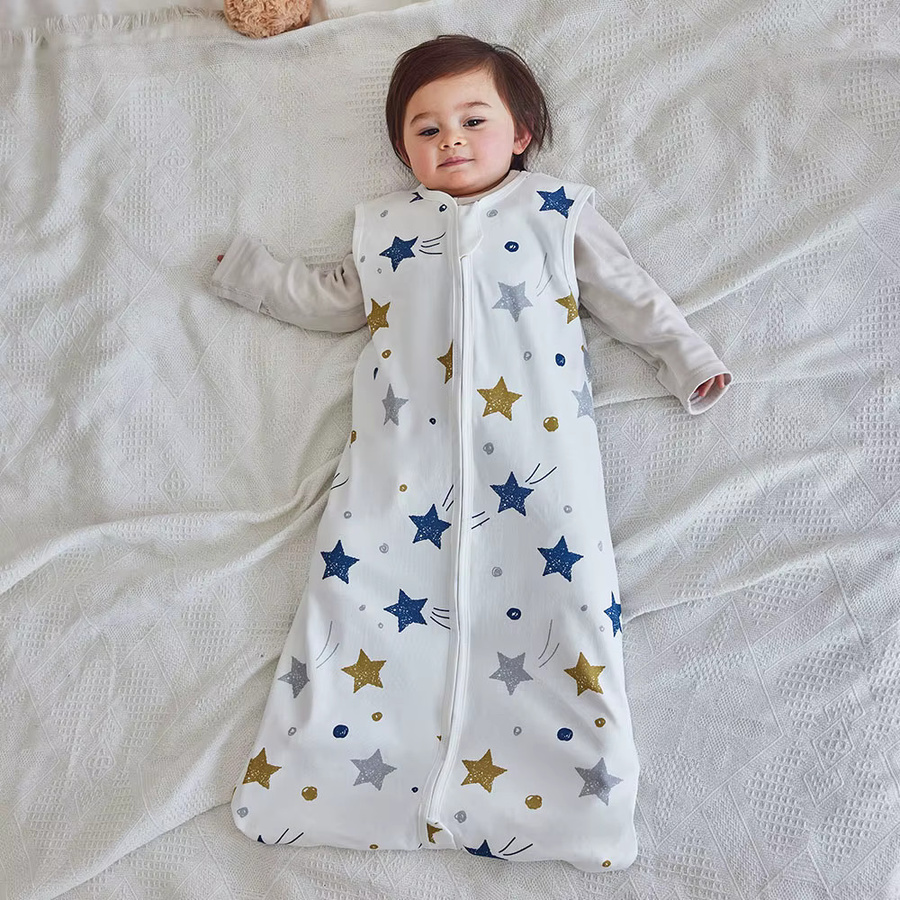 HOUSBAY Sommer-Babyschlafsack aus 100 % Baumwolle mit Cartoon-Print für Mädchen und Jungen, 3–18 Monate - Bild 2