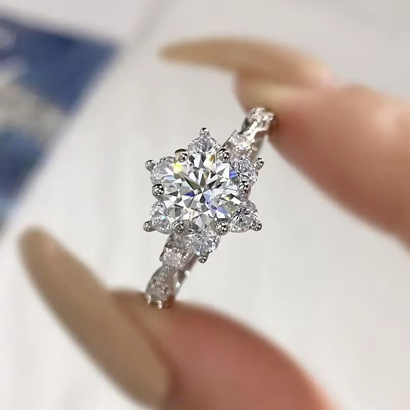 DWJ Sonnenblumen-Ring, 925 Silber, Diamant, Damen - Bild 2