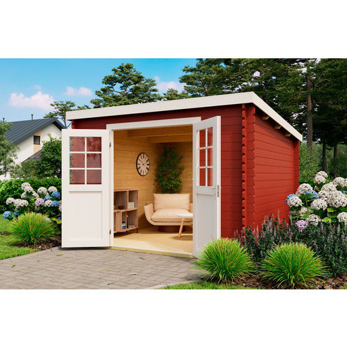 Mr. GARDENER Gartenhaus Malta aus Holz in Rot, B/H/T: 312 x 211 x 319 cm - Bild 2