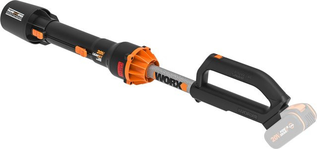 Worx Akku-Laubbläser WG543E.9 PowerShare 20 V Solo in Schwarz-Orange mit max. 209 km/h Blasgeschwindigkeit - Bild 1