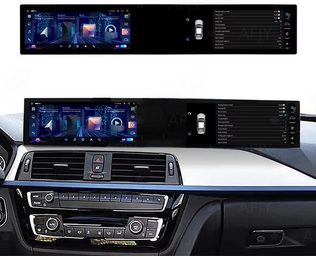 YANFU Dual-Screen Android Multimedia-Player mit GPS und Carplay für BMW 3er F30 F31 und 4er F32 F34 F36, 21 Zoll, Schwarz - Bild 1