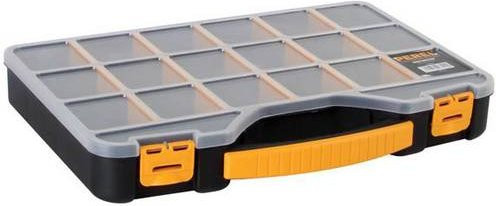 Velleman OMR18 Sortimentskasten transparent mit 18 Fächern, B/T/H: 28,6 x 41,5 x 6,1 cm - Bild 1