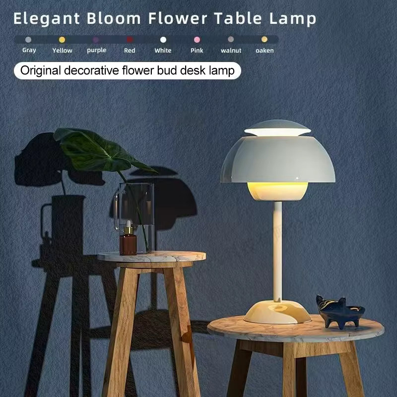 Wiederaufladbare Tischlampe von lyfs in Blütenknospe-Design mit 3-Gang-Einstellung aus Legierung und ABS für Innenbeleuchtung und Heimdekoration - Bild 2
