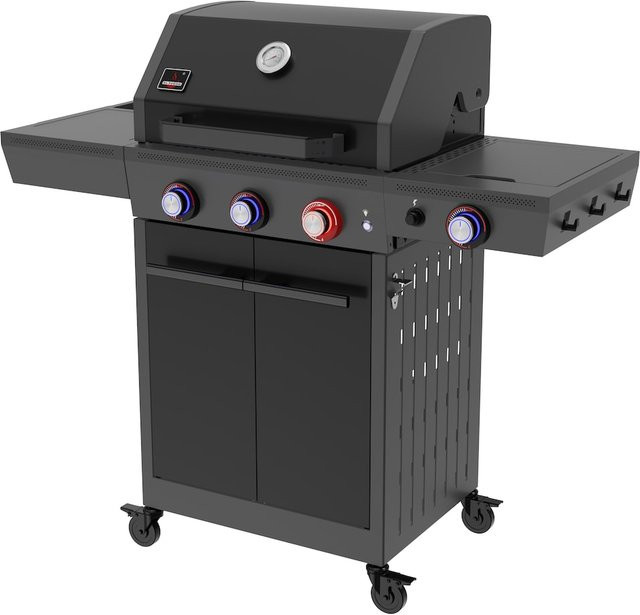 El Fuego Gasgrill Key West 3+1 mit Turbozone in Schwarz - Bild 1