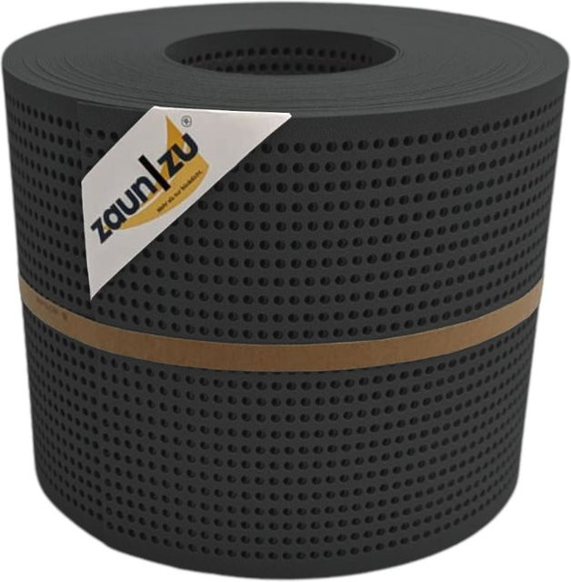 zaun zu Sichtschutzstreifen PP Premium gelocht semi-transparent Anthrazit 26m - Bild 1