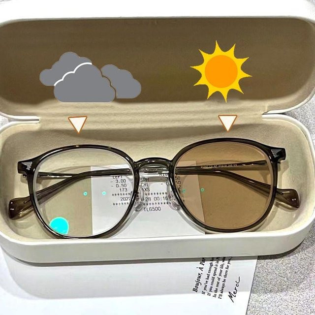 DIXSG Sonnenbrille, Rund, Vollrand, Kunststoff, Grau, Unisex - Bild 1
