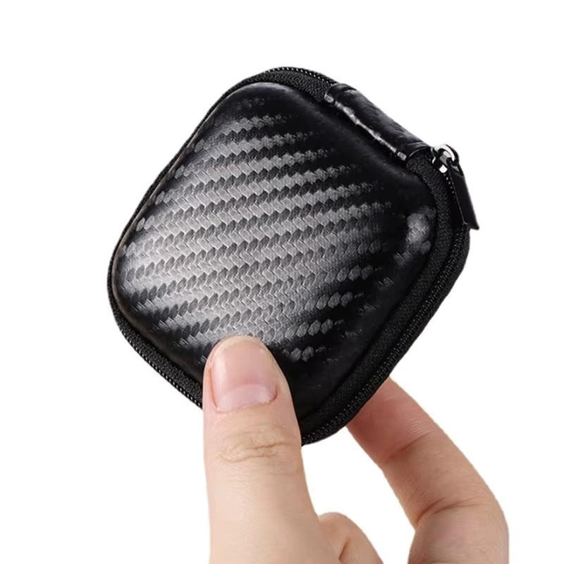 SD&HI Kabelorganizer-Box, tragbare Reise-Aufbewahrungstasche mit Reißverschluss für Kopfhörer, Ladegerät und Gadget-Zubehör, Schwarz - Bild 3