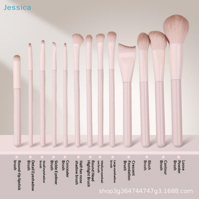 Pro Cosmetic Tools Make-up-Pinsel-Set, 13-teilig, Weiß, Synthetik, Unisex - Bild 1