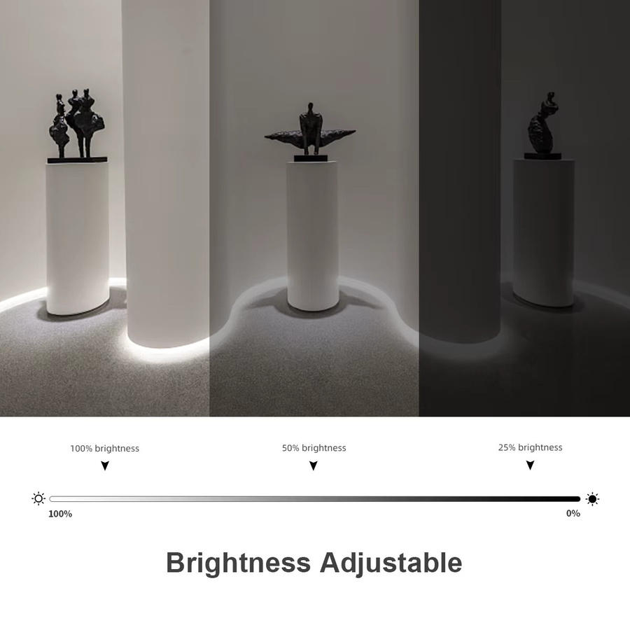 Gyarfas Neon LED Streifen Licht Schwarz DC24V Wasserdicht mit Fernbedienung für Akzentbeleuchtung in Küche und Schrank - Bild 2