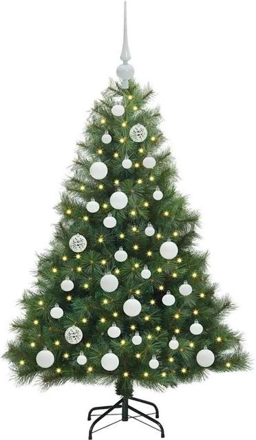 vidaXL Künstlicher Weihnachtsbaum in Grün mit 150 warmweißen LEDs, Höhe: 120 cm, aus PE und PVC - Bild 1