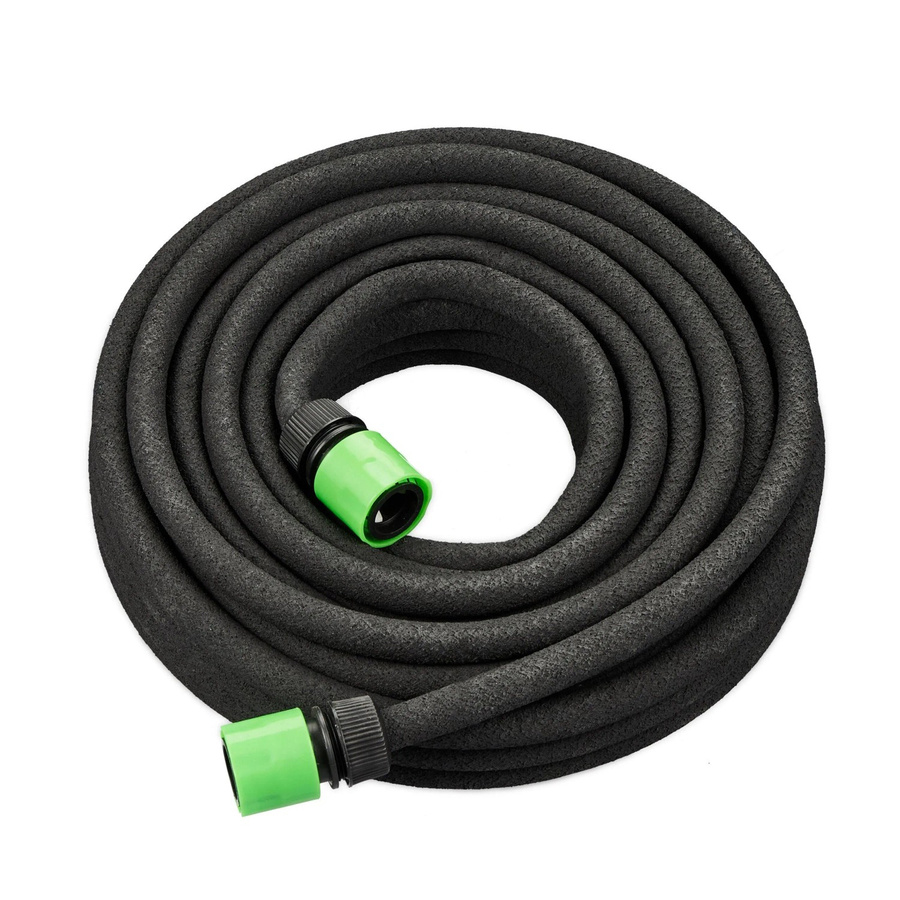 Relaxdays Tropfschlauch zur Perlbewässerung aus PVC und Gummi, Schwarz Grün, 15 m - Bild 2