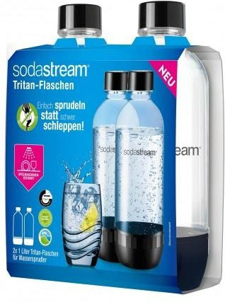 SodaStream Tritan-Flasche 1 Liter Schwarz Duopack - Bild 1