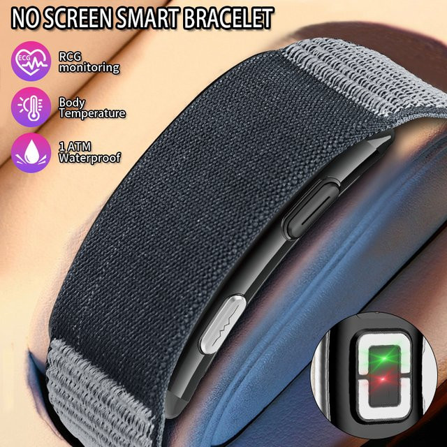 LIGE Smart Armband für Herren mit ECG und PPG Herzfrequenzmesser, wasserdicht nach 1ATM, Sport und Fitness Tracker für Android und iOS in Schwarz oder Blau - Bild 1