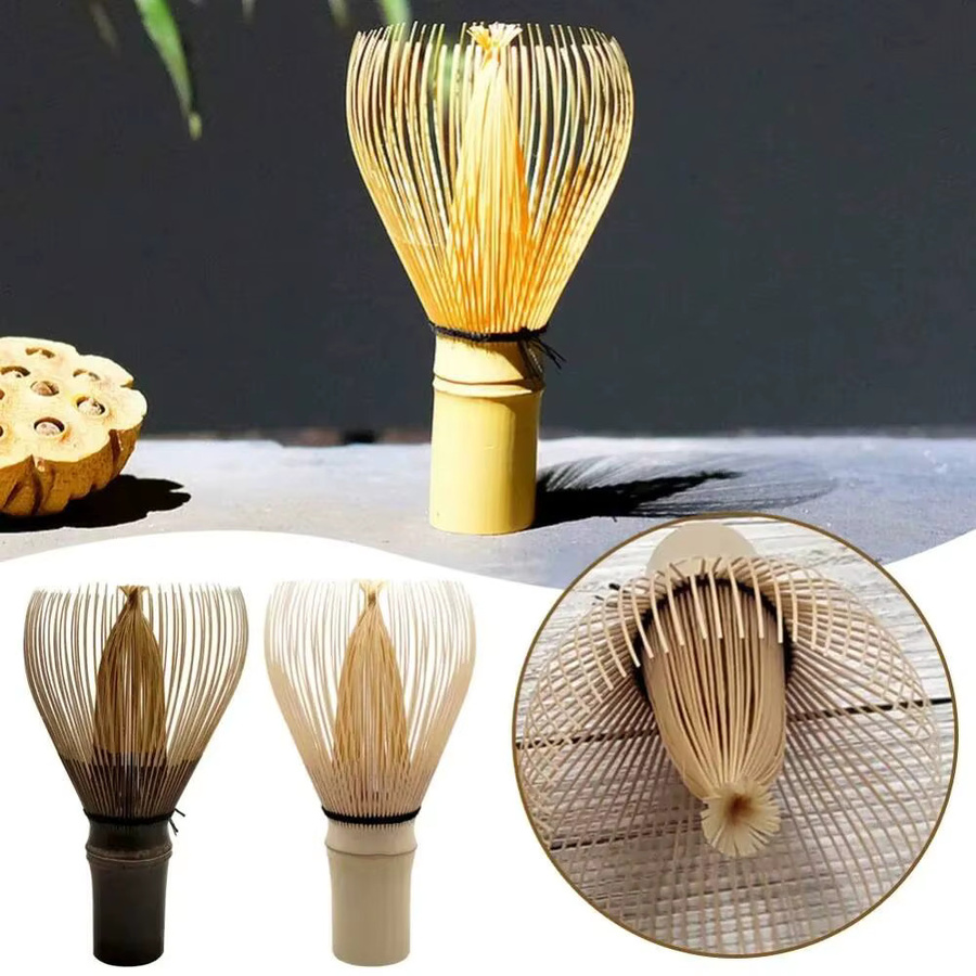 PEISI Handgefertigter Matcha-Schneebesen aus Bambus in Beige für traditionelles Matcha-Pulver - Bild 4