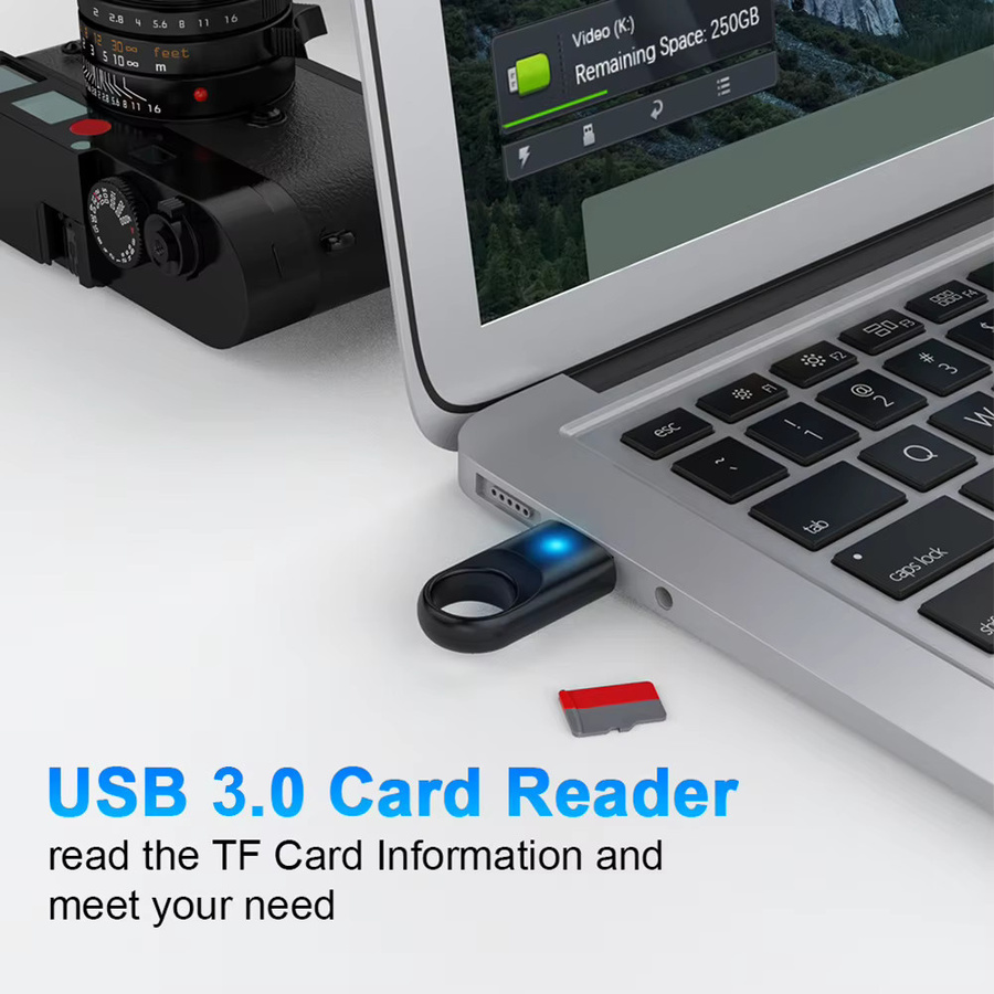 ALLOET USB 3.0 SD-Kartenleser Adapter in Schwarz für PC, Laptop, Smartphone und Fahrtenschreiber - Bild 3