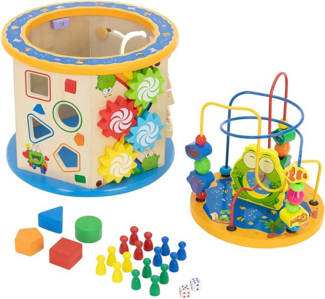 Joyz Motorikwürfel 8 in 1, Spielwürfel, Holz, ab 1 Jahr - Bild 2