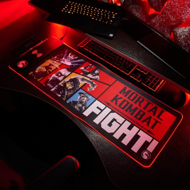 Numskull Gaming-Mauspad Mortal Kombat mit Wireless Charge, Schwarz/Rot, B/T: 80 x 30 cm - Bild 1