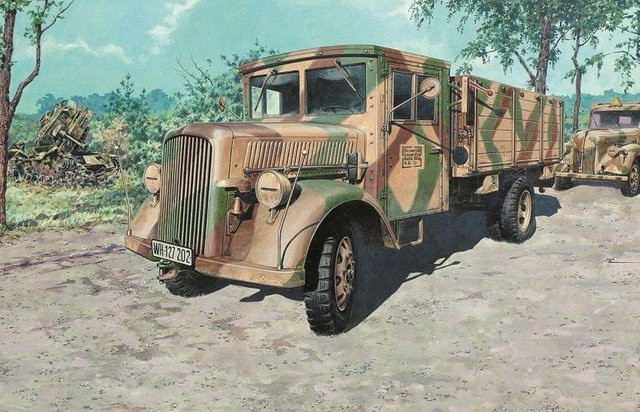 Roden Opel Blitz (Mercedes L701), Fahrzeug, 1:72, Braun - Bild 1