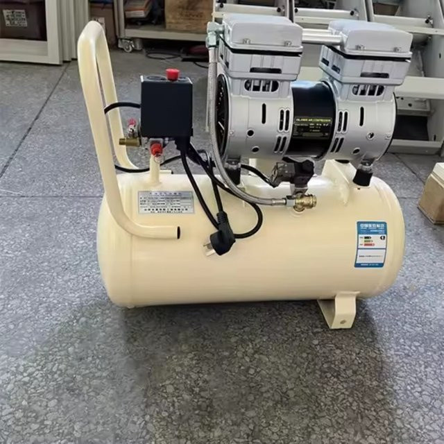 Geräuscharme ölfreie Luftkompressorpumpe für Heißpressmaschinen, 1500 W, 50 l, Weiß - Bild 1