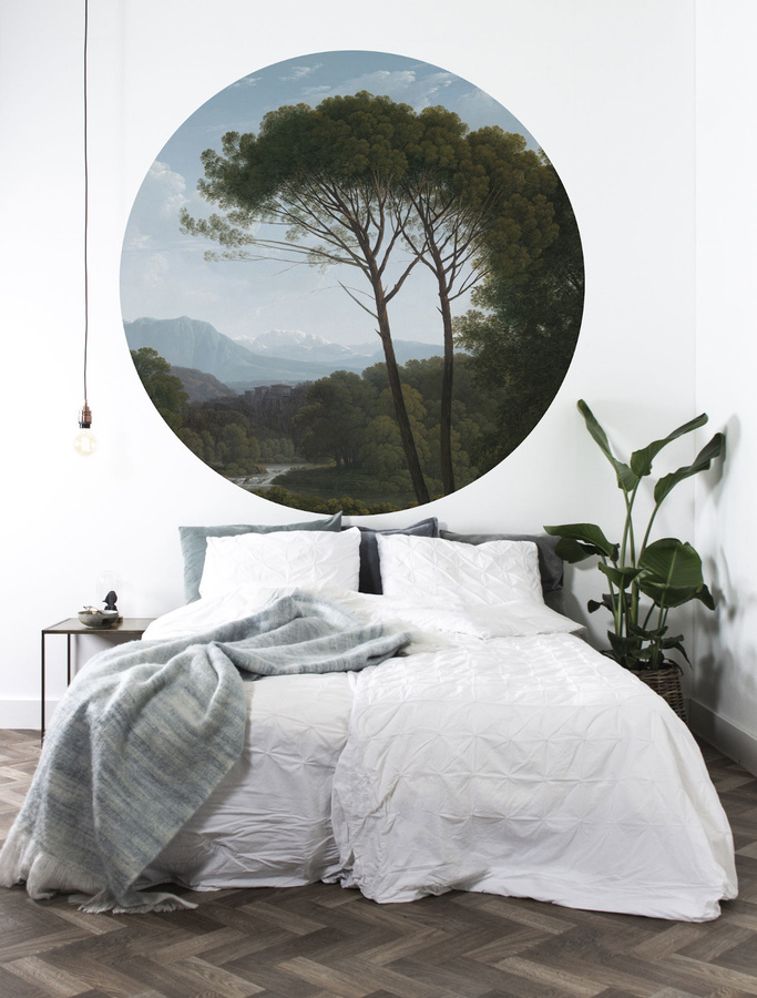 KEK Amsterdam Mural Golden Age Landscapes 2 Circle Wandtattoo Vlies Tapete Multicolor Durchmesser: 190 cm - Bild 1