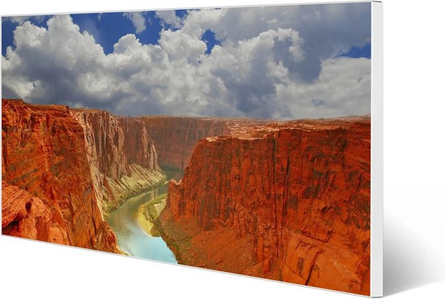 Banjado Magnettafel aus Metall in Weiß mit Motiv Grand Canyon, B/H: 78 x 37 cm - Bild 1