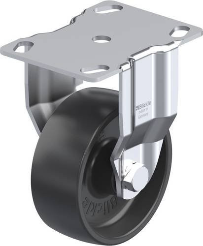 Blickle Bockrolle BKPA-POA 80G in Schwarz mit Schraubbefestigung und Kunststoffrad, Durchmesser: 80 mm, Tragfähigkeit: 120 kg - Bild 1