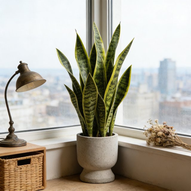 Künstliche Sukkulente Kmitang Sansevieria in Grün, Topfpflanze aus Kunststoff für Zuhause und Büro, Höhe: 37 cm, Breite: 32 cm, Tiefe: 31 cm - Bild 1