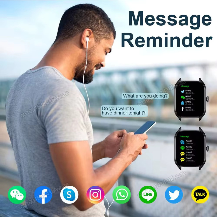 Ola Esporte Smartwatch, 2,01 Zoll, Gold, Silikon, Unisex - Bild 4