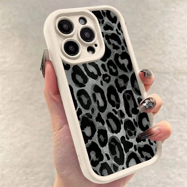 Retro Trendige Schwarze Leoparden Hülle für Samsung Galaxy Serie - Bild 1