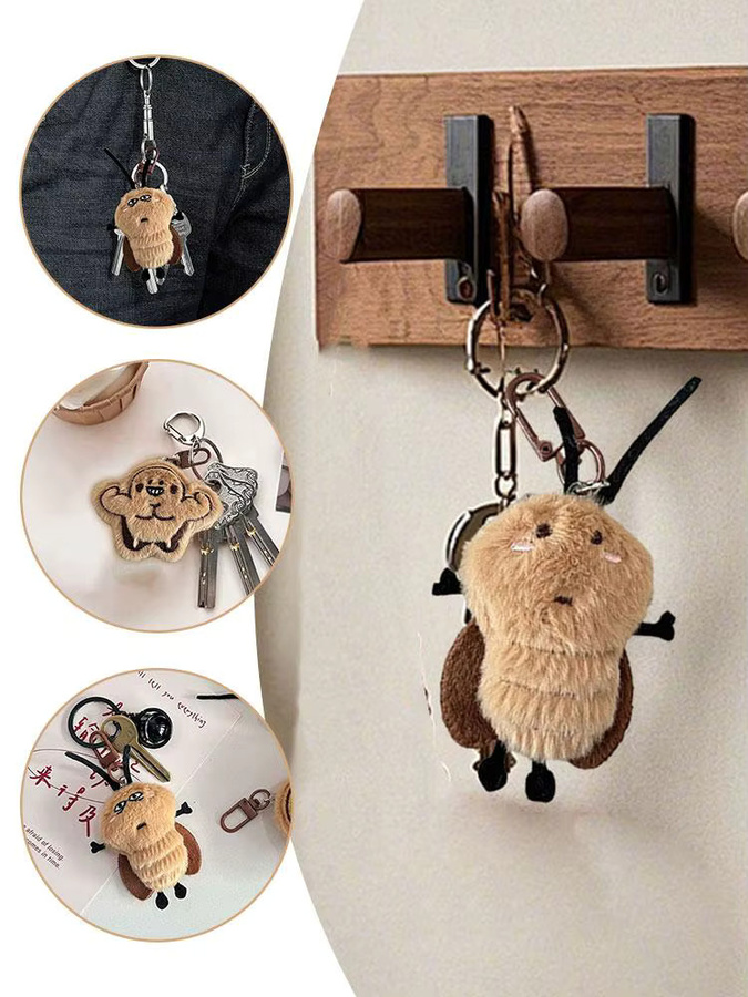 Kakerlake-Plüsch-Schlüsselanhänger, Plüsch / Textil, Braun, Unisex - Bild 3