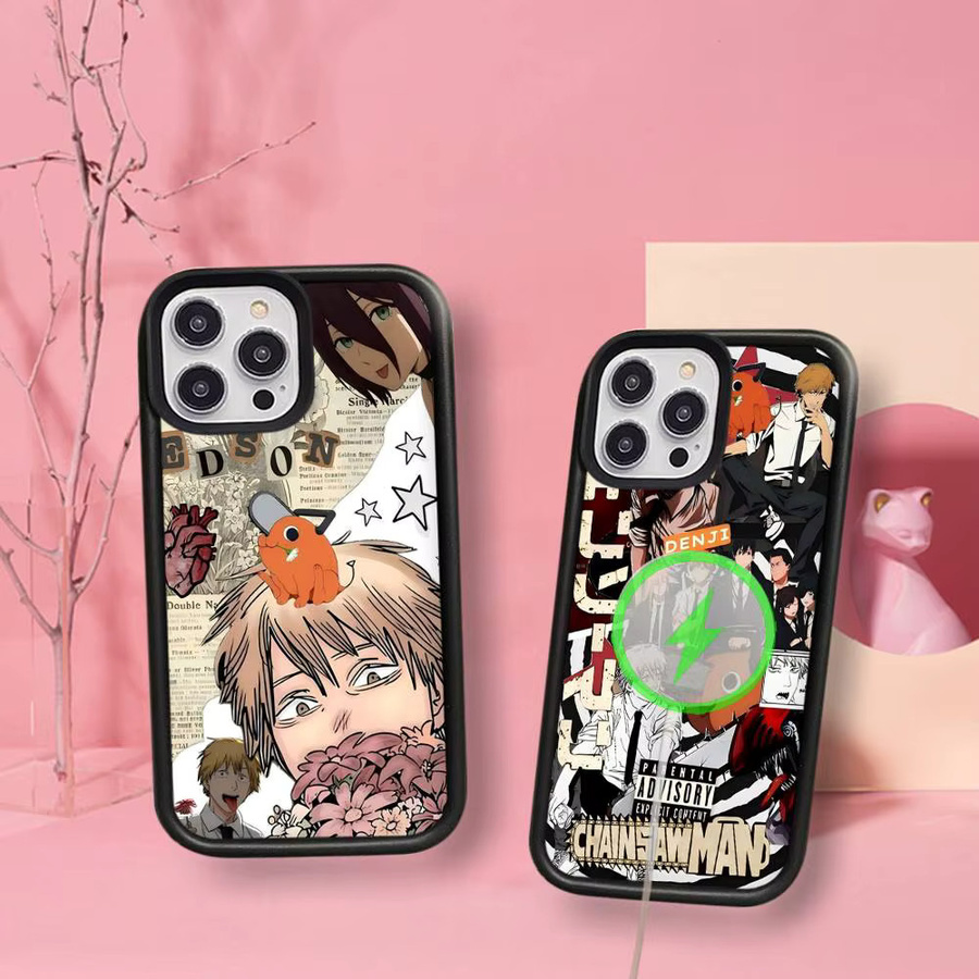 MagSafe Magnetische iPhone Schutzhülle mit Anime Kettensäge Mann Design von Potdemiel in Multicolour für iPhone 11 bis iPhone 17 Pro Max aus PC und TPU - Bild 2