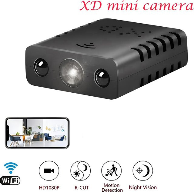 BESY Mini Kamera Full HD 1080P Camcorder mit Nachtsicht und Bewegungserkennung in Schwarz - Bild 1
