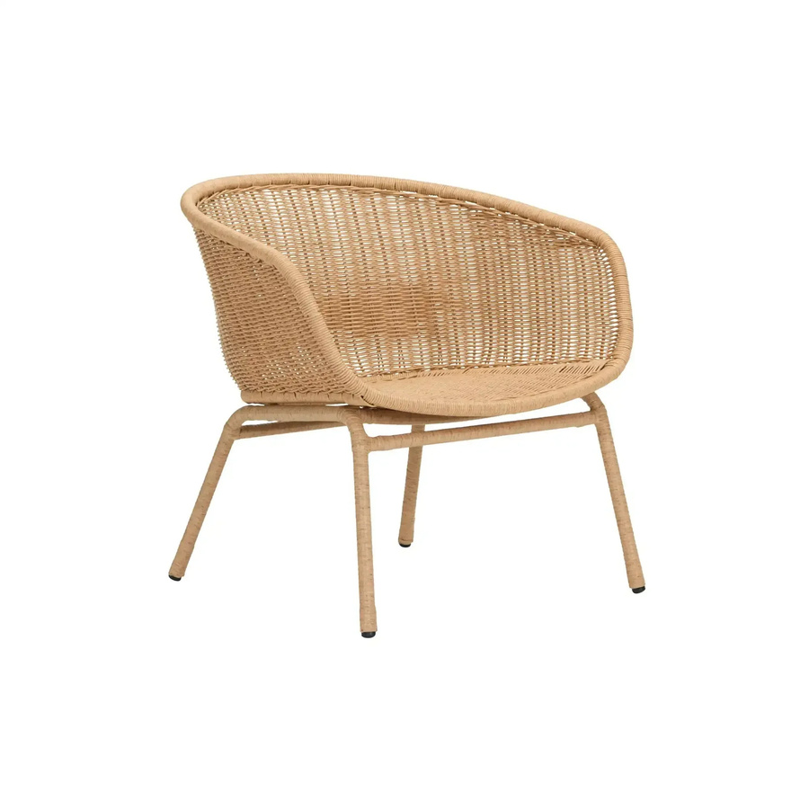 House Doctor Loungesessel Hapur in Beige mit Aluminiumrahmen und PE-Elementen - Bild 1