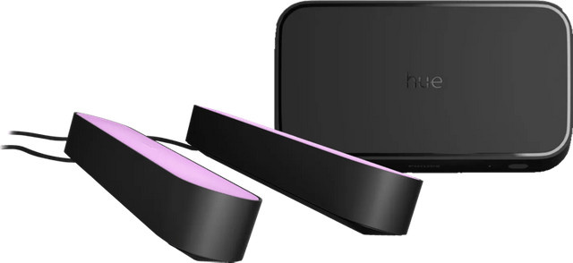 Philips Hue Play Lightbar Doppelpack Schwarz mit HDMI Sync Box 8K als TV-Hintergrundbeleuchtung - Bild 1