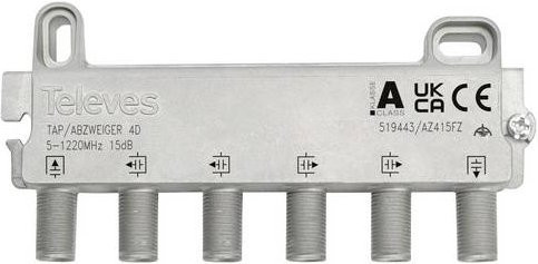 Televes AZ415FZ Kabel-TV Abzweiger in Silber - Bild 1