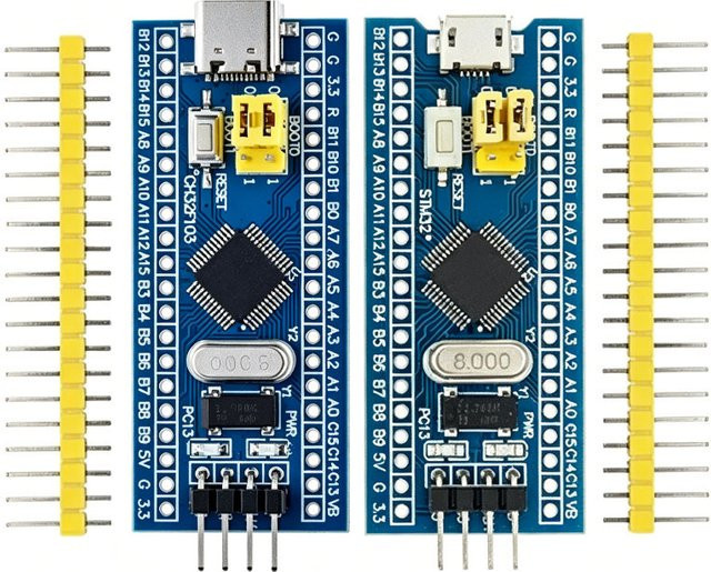 STMicroelectronics STM32 Minimales System-Entwicklungsboard-Modul ARM STM32 für Arduino, Blau, USB-C - Bild 1