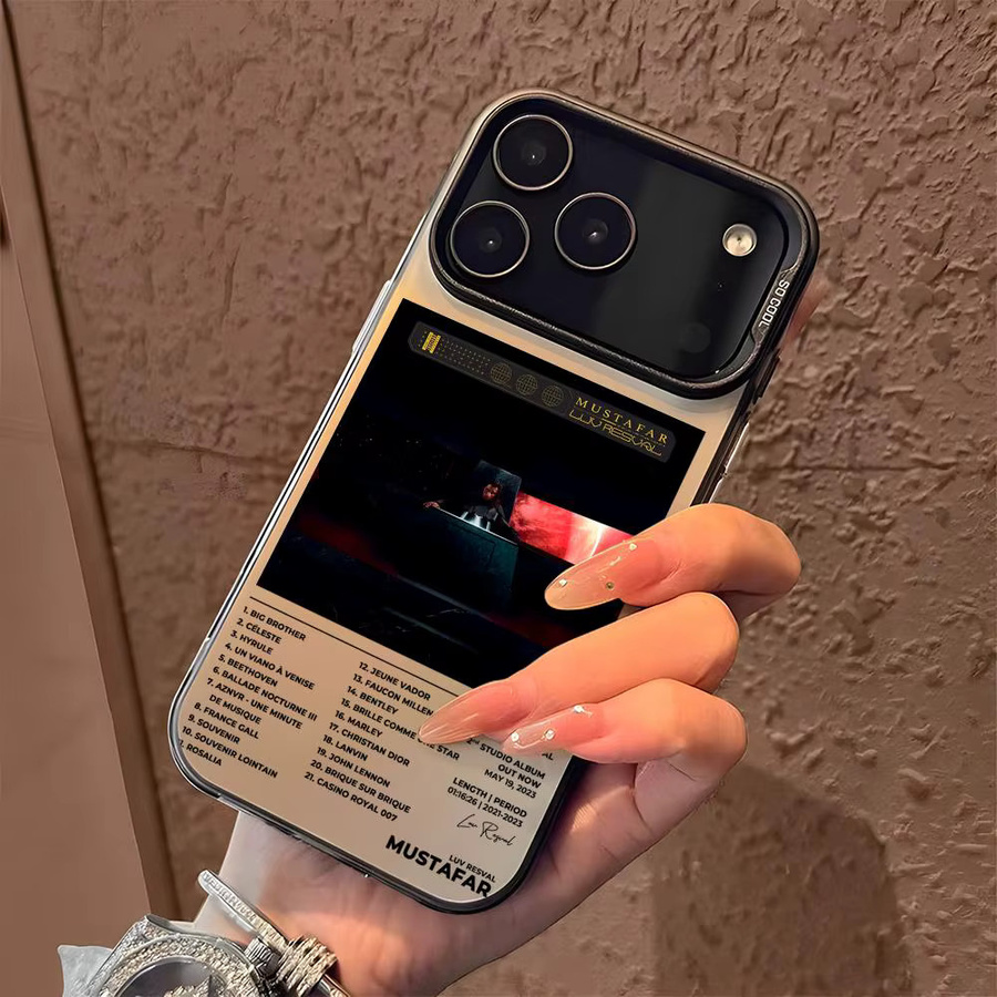 Singer Luv R-Resval Designer Handyhülle für iPhone 11 bis iPhone 17 Pro Max in Schwarz mit Matt Laser Aurora Effekt - Bild 2