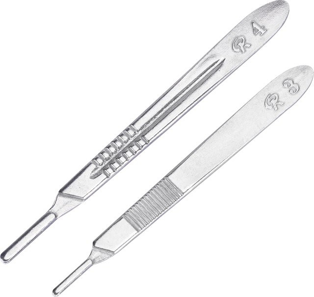 JIECARE Dental-Chirurgie-Skalpellgriffe Set aus Edelstahl in Silber mit abnehmbarem 3-teiligem Klingensystem für Präzisionsschnitte - Bild 1