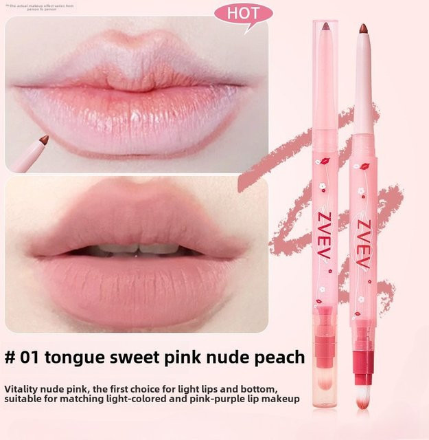 ZVEV Lipliner, 01 tongue sweet pink nude peach, Matt, Unisex - Bild 1