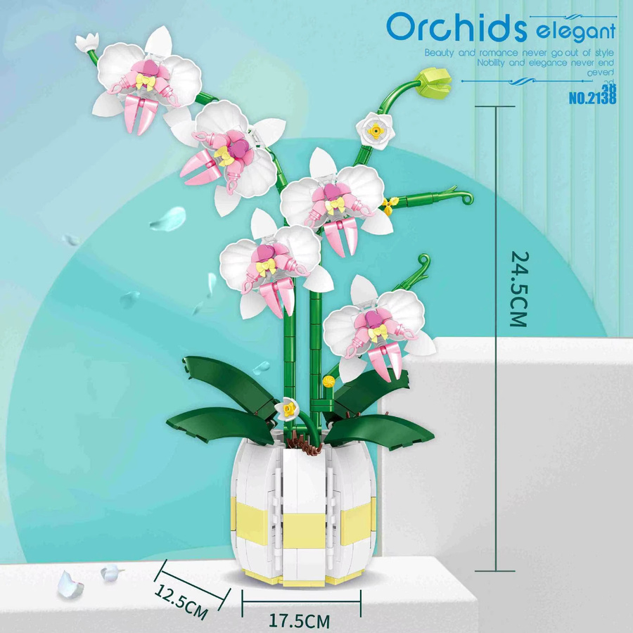 kidsland Orchideen-Blumenstrauß, Bonsai-Pflanzenmodell, Bausteine, ab 6 Jahren - Bild 4